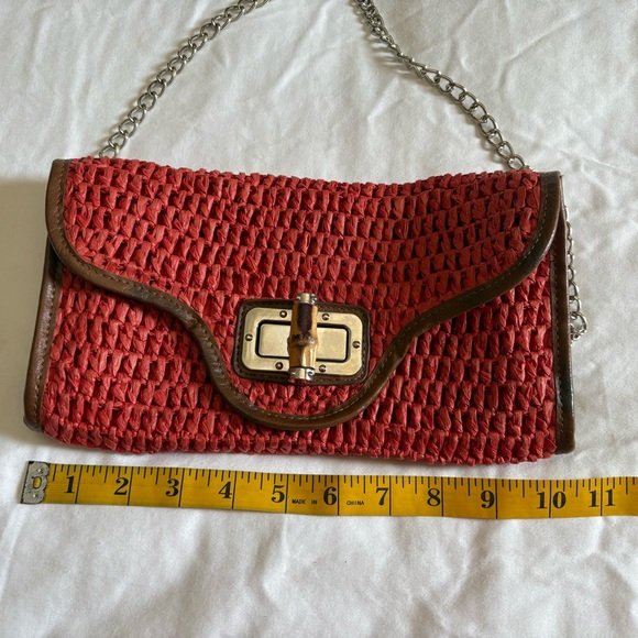 Kelly & Katie Orange Woven Straw Bag - Picture 9 of 11